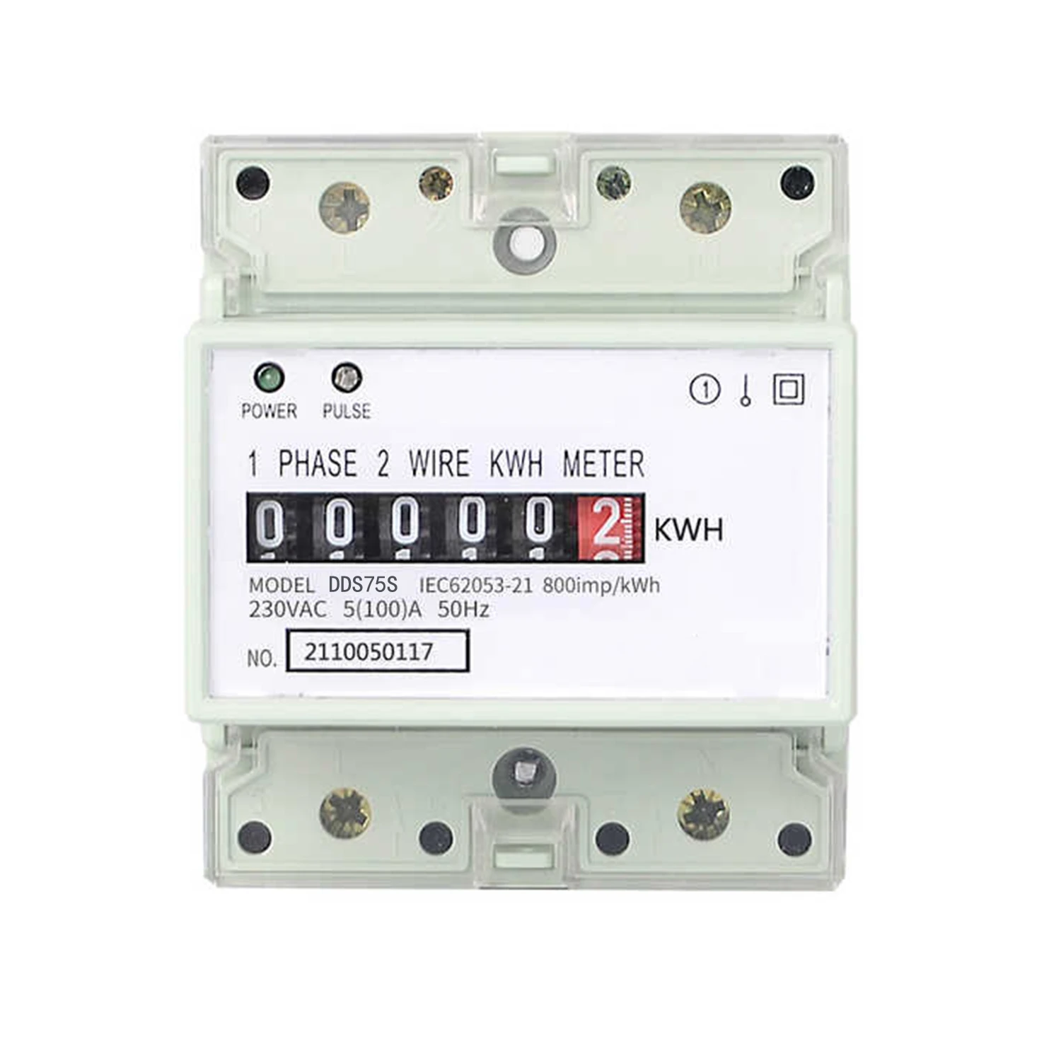 NANSHINE Mechanical Din Rail KWh Meter with Analog Display and High Reliability