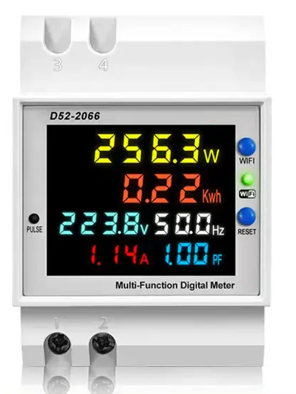 NANSHINE WiFi Smart Din Rail Energy Meter with App Remote Control and Monitoring